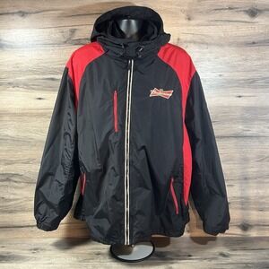 Vintage Budweiser Bud Light Jacket Adult 2XL Black 90s Beer Puffer